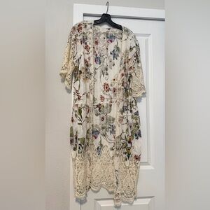 Floral Lace Kimono Cardigan